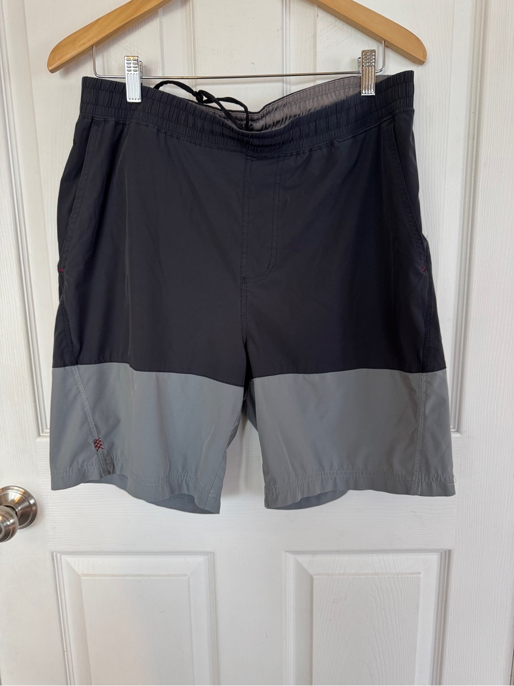 Men's Rhone Two-Tone Black and Gray Swim Shorts